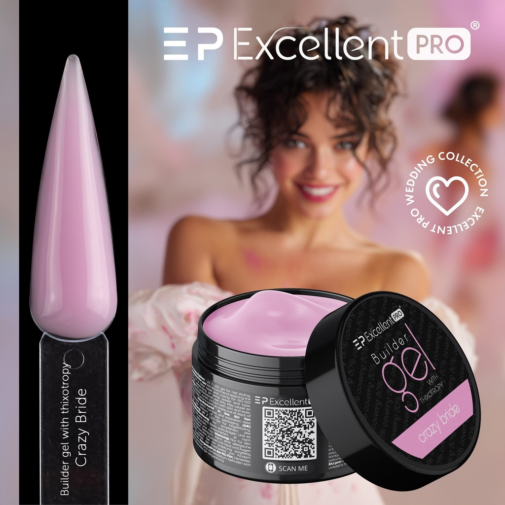 BUILDER GEL AVEC THIXOTROPIE CRAZY BRIDE 15ML